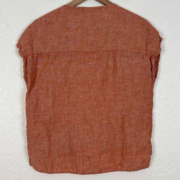 House of Harlow Linen Embroidered Boxy Top Size XS - Picture 2 of 4